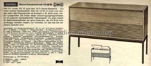 Stereo-Konzertschrank KS60M Ch= HF10+NF1; Grundig Radio- (ID = 1100793) Radio