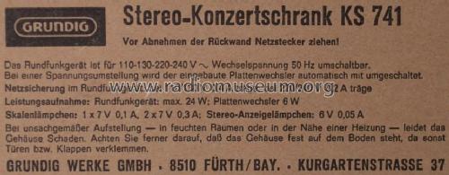 KS741; Grundig Radio- (ID = 528370) Radio