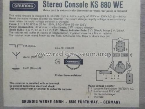 KS880WE; Grundig Radio- (ID = 2309262) Radio