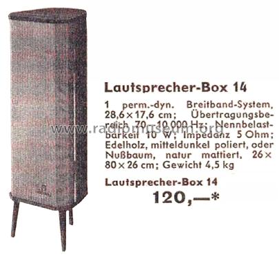 Lautsprecher-Box 14; Grundig Radio- (ID = 2487324) Parlante