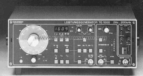 Leistungsgenerator TG1000; Grundig Radio- (ID = 391958) Ausrüstung