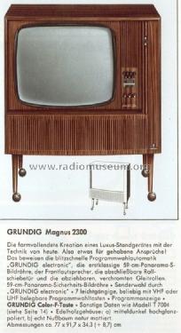 Magnus 2300; Grundig Radio- (ID = 821520) Television