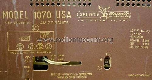 Majestic 1070 USA; Grundig Radio- (ID = 1370656) Radio