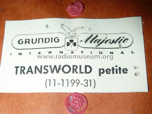 Majestic Transworld petite 11-1199-31; Grundig Radio- (ID = 954867) Radio