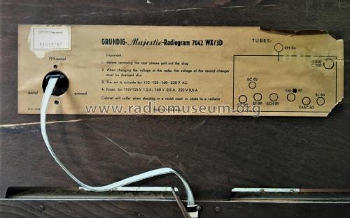 Majestic Radiogram 7042WX/3D 7042W/3D/USA; Grundig Radio- (ID = 2613368) Radio