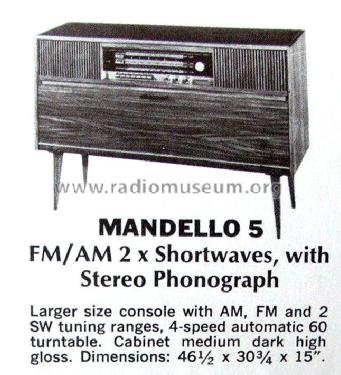 Mandello 5 ; Grundig Radio- (ID = 2507762) Radio