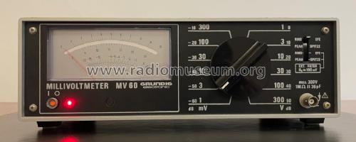 Millivoltmeter MV60; Grundig Radio- (ID = 3042270) Equipment