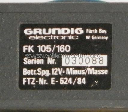 Mobil-Funksprechgerät FK 105; Grundig Radio- (ID = 2425553) Commercial TRX