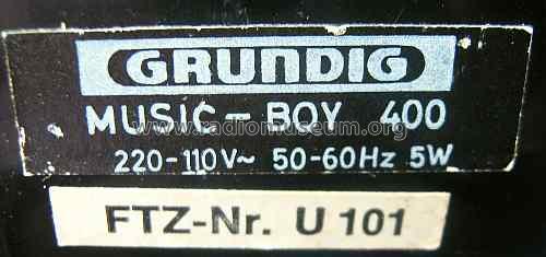 Music-Boy 400; Grundig Radio- (ID = 1410883) Radio