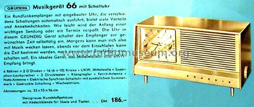 Musikgerät 66; Grundig Radio- (ID = 2613861) Radio