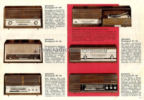 Musikgerät RF135; Grundig Radio- (ID = 2134998) Radio