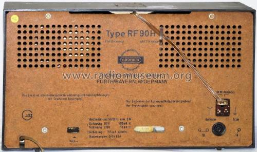 Musikgerät RF90 H; Grundig Radio- (ID = 1231238) Radio