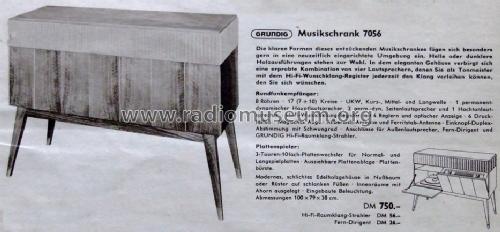 Musikschrank 7056; Grundig Radio- (ID = 798579) Radio