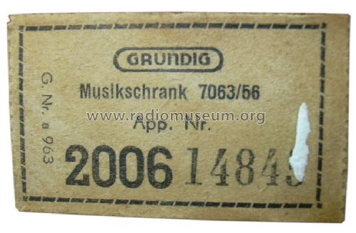 Musikschrank 7063/56; Grundig Radio- (ID = 1434607) Radio