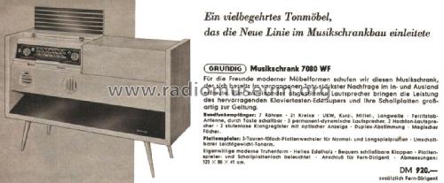 Musikschrank 7080WF; Grundig Radio- (ID = 2164417) Radio