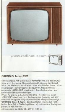 Perfect 2300; Grundig Radio- (ID = 821523) Television