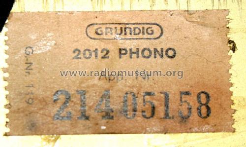 Phonokombination 2012; Grundig Radio- (ID = 577848) Radio