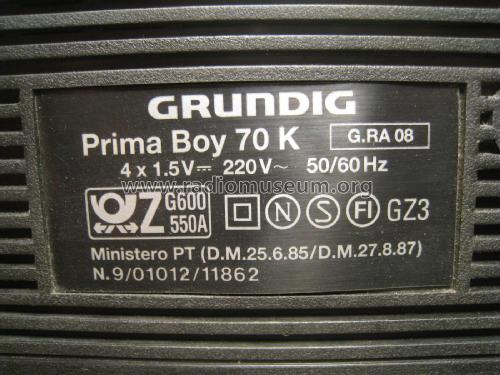 Prima-Boy 70K; Grundig Radio- (ID = 1975061) Radio