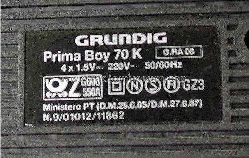 Prima-Boy 70K; Grundig Radio- (ID = 71195) Radio