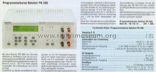 Programmable Power Supply PN300; Grundig Radio- (ID = 1715162) Ausrüstung