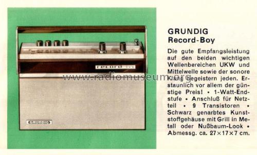 Record-Boy 208a; Grundig Radio- (ID = 2134775) Radio