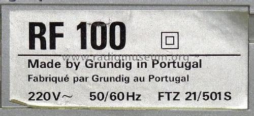 Rundfunkgerät RF100; Grundig Radio- (ID = 650745) Radio