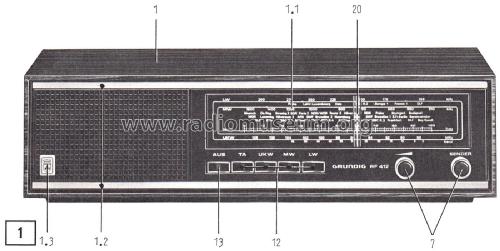 RF412 Ch= RC412; Grundig Radio- (ID = 2625206) Radio