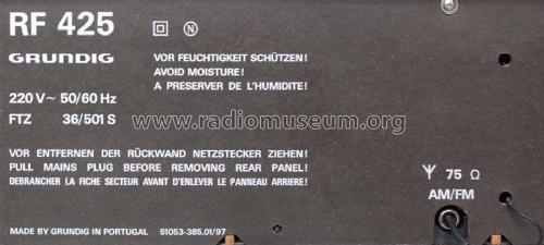 RF425; Grundig Radio- (ID = 1761127) Radio