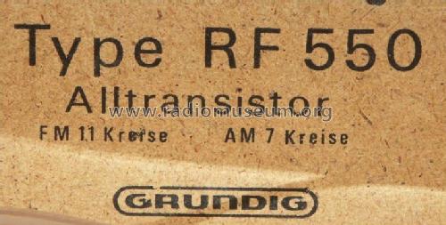 RF550 Ch= RC200; Grundig Radio- (ID = 2429231) Radio