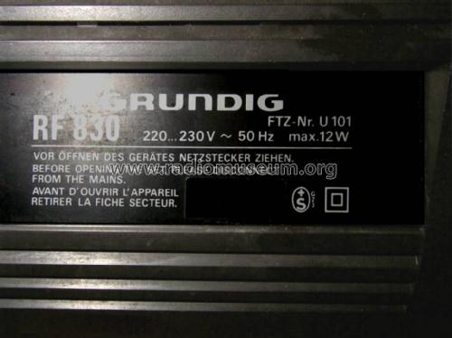 RF830; Grundig Radio- (ID = 2182780) Radio