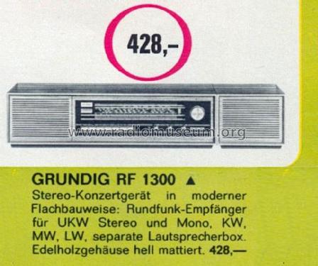 Stereo-Konzertgerät RF 1300; Grundig Radio- (ID = 1755799) Radio