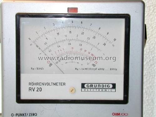 Röhrenvoltmeter RV20; Grundig Radio- (ID = 213613) Equipment