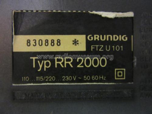 RR2000; Grundig Radio- (ID = 2417220) Radio