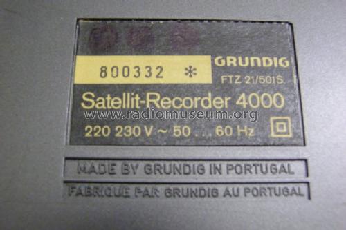 Satellit Recorder 4000; Grundig Radio- (ID = 1100418) Radio