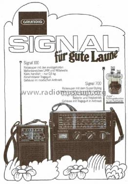Signal 100; Grundig Radio- (ID = 780242) Radio