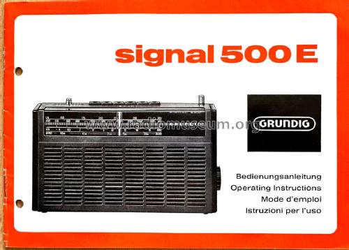 Signal 500 E; Grundig Radio- (ID = 3051054) Radio