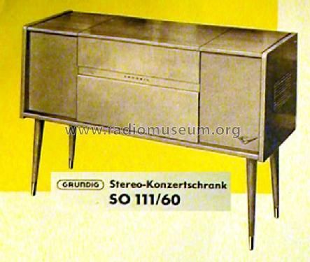 Stereo-Konzertschrank SO111/60; Grundig Radio- (ID = 491568) Radio