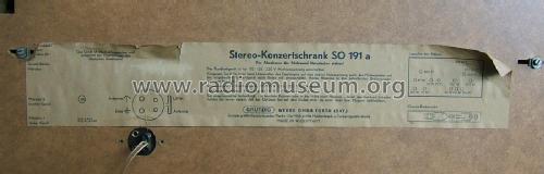 Stereo-Konzertschrank SO191a; Grundig Radio- (ID = 2267700) Radio