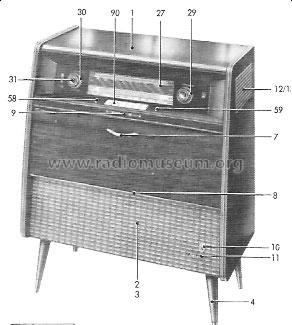 Stereo-Konzertschrank SO2a; Grundig Radio- (ID = 1152785) Radio