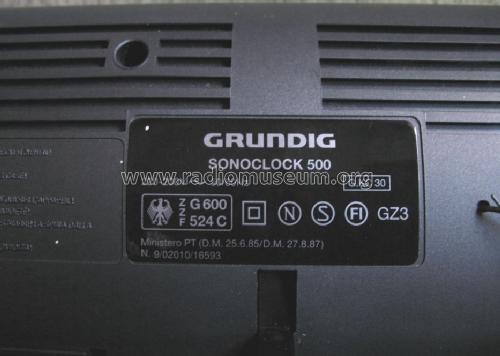 sonoclock 500 Stereo; Grundig Radio- (ID = 1136351) Radio