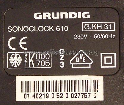 Sonoclock 610; Grundig Radio- (ID = 1005546) Radio