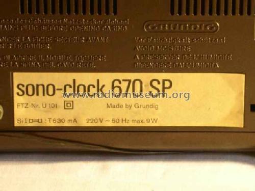 SONO CLOCK 670SP; Grundig Radio- (ID = 2124735) Radio