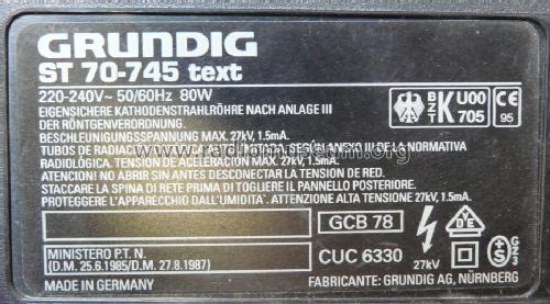 ST70-745 text Ch= CUC6330; Grundig Radio- (ID = 1686808) Television