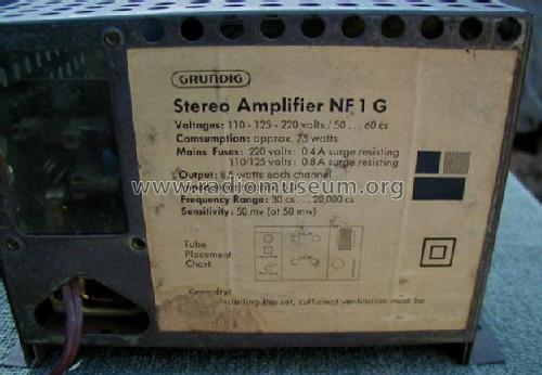 Stereo Amplifier NF-1-G; Grundig Radio- (ID = 742911) Ampl/Mixer