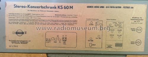 Stereo-Konzertschrank KS60M Ch= HF10+NF1; Grundig Radio- (ID = 2698000) Radio