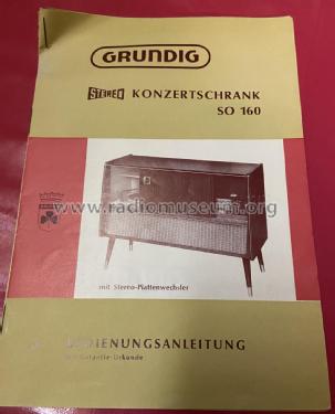 Stereo-Konzertschrank SO160; Grundig Radio- (ID = 2702512) Radio