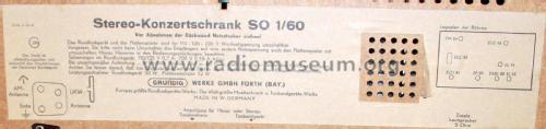 Stereo-Konzertschrank SO 1/60; Grundig Radio- (ID = 2874475) Radio