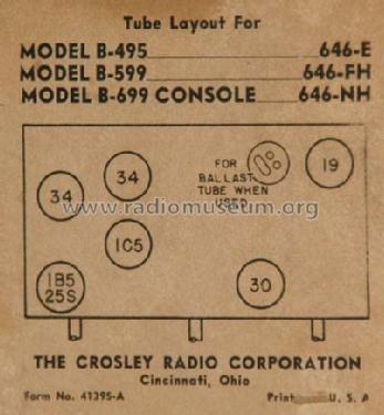 B-699 Console ch= 646-NH; Crosley Radio Corp.; (ID = 1150060) Radio