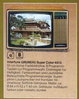 Interfunk Super Color 4813; Grundig Radio- (ID = 1763691) Television