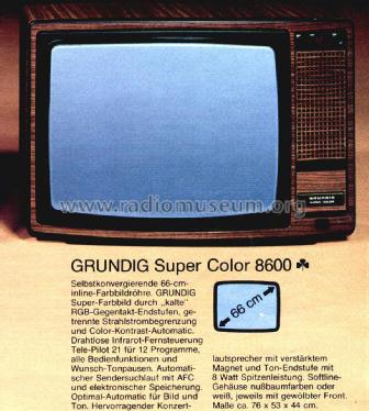 Super Color 8600; Grundig Radio- (ID = 2336827) Television